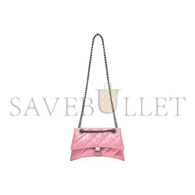 BALENCIAGA WOMEN'S CRUSH CHAIN BAG IN SMALL PINK 716351210J05812 (24.9*15*7.9cm) BALENCIAGA WOMEN'S CRUSH CHAIN BAG IN SMALL PINK 716351210J05812 (24.9*15*7.9cm)