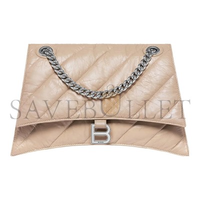 BALENCIAGA WOMEN'S CRUSH CHAIN BAG IN MEDIUM APRICOT 716393210J02906 (31*19.8*6.9cm) BALENCIAGA WOMEN'S CRUSH CHAIN BAG IN MEDIUM APRICOT 716393210J02906 (31*19.8*6.9cm)