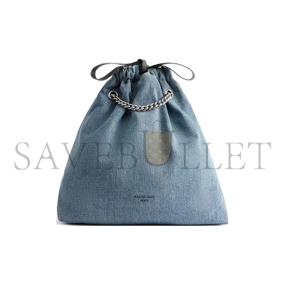 BALENCIAGA WOMEN'S CRUSH TOTE BAG IN MEDIUM DENIM 7429412AAYA4661 (46*39.9*14cm) BALENCIAGA WOMEN'S CRUSH TOTE BAG IN MEDIUM DENIM 7429412AAYA4661 (46*39.9*14cm)