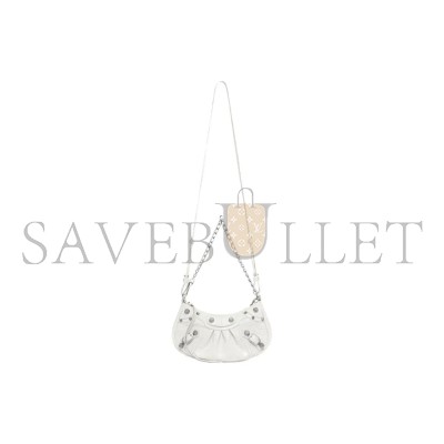 BALENCIAGA WOMEN'S LE CAGOLE CHAIN BAG MINI IN WHITE 69581423EBY9016 (20.8*13*4.3cm) BALENCIAGA WOMEN'S LE CAGOLE CHAIN BAG MINI IN WHITE 69581423EBY9016 (20.8*13*4.3cm)