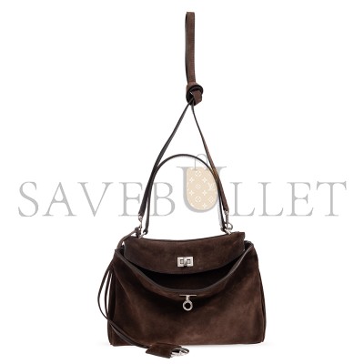 BALENCIAGA WOMEN'S RODEO HANDBAG SMALL IN LIGHT ESPRESSO 7897792AA3D1000 (28.9*20*9.9cm) BALENCIAGA WOMEN'S RODEO HANDBAG SMALL IN LIGHT ESPRESSO 7897792AA3D1000 (28.9*20*9.9cm)