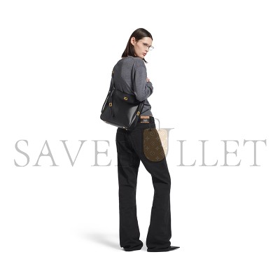BALENCIAGA WOMEN'S BEL AIR HOBO BAG SMALL IN BLACK 8110182ABAV1000 (26.9*25.9*9.9cm) BALENCIAGA WOMEN'S BEL AIR HOBO BAG SMALL IN BLACK 8110182ABAV1000 (26.9*25.9*9.9cm)