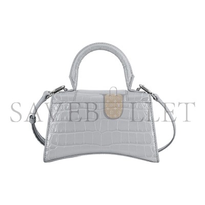 BALENCIAGA WOMEN'S HOURGLASS HANDBAG XS IN DARK GRAY 5928331LR6Y1108 (18.8*13*7.9cm) BALENCIAGA WOMEN'S HOURGLASS HANDBAG XS IN DARK GRAY 5928331LR6Y1108 (18.8*13*7.9cm)