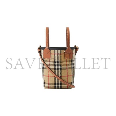 BURBERRY MINI LONDON TOTE BAG 80704611 (19.5*13*8.5cm) BURBERRY MINI LONDON TOTE BAG 80704611 (19.5*13*8.5cm)
