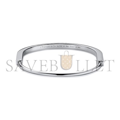 TIFFANY NARROW BANGLE IN WHITE GOLD WITH HALF PAVÉ DIAMONDS 74363938