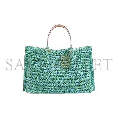 VALENTINO GARAVANI MEDIUM RAFFIA VLOGO SIGNATURE TOTE W2B0R44IEHQS3 (35*25*17cm)
