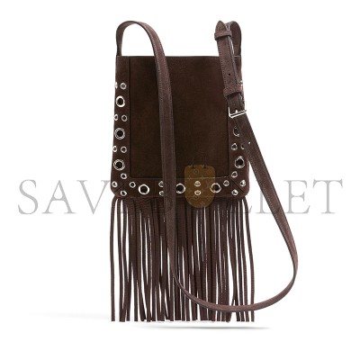 VALENTINO GARAVANI NELLCÔTE SMALL SHOULDER BAG IN SUEDE WITH FRINGES 6W2B0R34JET_0TO (20*20*3cm) VALENTINO GARAVANI NELLCÔTE SMALL SHOULDER BAG IN SUEDE WITH FRINGES 6W2B0R34JET_0TO (20*20*3cm)