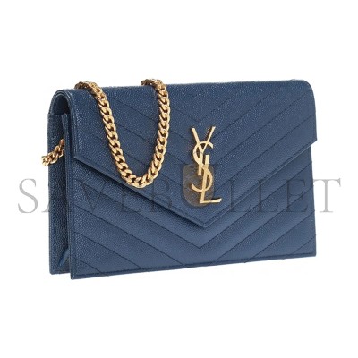 YSL CASSANDRE MATELASSÉ ENVELOPE CHAIN WALLET IN GRAIN DE POUDRE EMBOSSED LEATHER 393953BOW014117 (19*12.5*3.5cm) YSL CASSANDRE MATELASSÉ ENVELOPE CHAIN WALLET IN GRAIN DE POUDRE EMBOSSED LEATHER 393953BOW014117 (19*12.5*3.5cm)