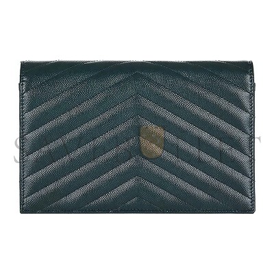 YSL CASSANDRE MATELASSÉ ENVELOPE CHAIN WALLET IN GRAIN DE POUDRE EMBOSSED LEATHER 393953BOW014458 (19*12.5*3.5cm) YSL CASSANDRE MATELASSÉ ENVELOPE CHAIN WALLET IN GRAIN DE POUDRE EMBOSSED LEATHER 393953BOW014458 (19*12.5*3.5cm)