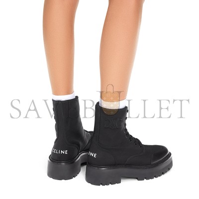 CELINE BULKY LACE-UP LEATHER BOOTS 345597004C.38NO