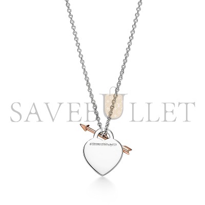 TIFFANY LOVESTRUCK HEART TAG PENDANT IN SILVER AND ROSE GOLD, MEDIUM 70878224 TIFFANY LOVESTRUCK HEART TAG PENDANT IN SILVER AND ROSE GOLD, MEDIUM 70878224