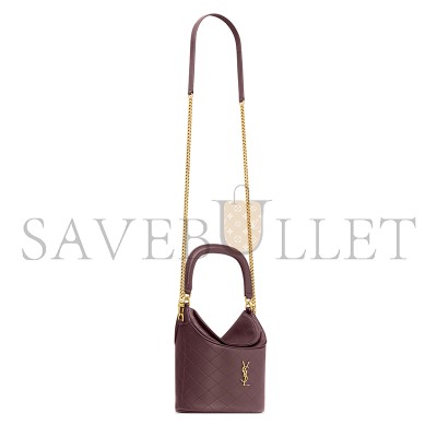 YSL GABY BUCKET BAG IN LAMBSKIN 7639611EL076195 (18*15*13cm)