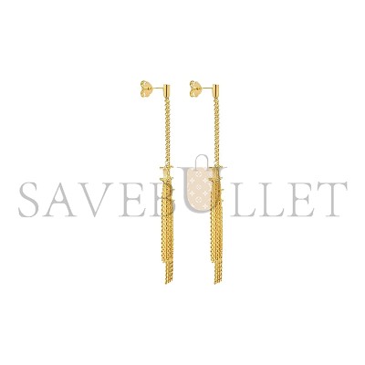 CELINE TRIOMPHE FOLK DOUBLE C PENDANT EARRINGS 460OI6BRA.35OR