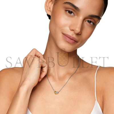 DAVID YURMAN PETITE CABLE LINKED NECKLACE STERLING SILVER WITH 14K YELLOW GOLD, 15MM 192740692154