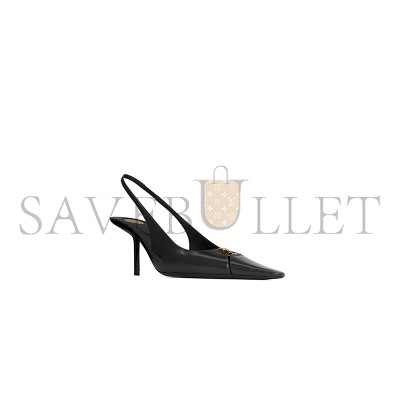 YSL BABYLONE BRETEUIL SLINGBACK PUMPS IN SMOOTH LEATHER 858966AAEHI1000 YSL BABYLONE BRETEUIL SLINGBACK PUMPS IN SMOOTH LEATHER 858966AAEHI1000