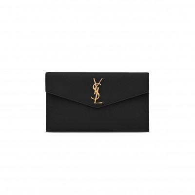 YSL UPTOWN POUCH IN GRAIN DE POUDRE LEATHER 5657391GF0J1000 (27*16*2cm)