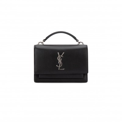 YSL SUNSET CHAIN WALLET IN TEXTURED LEATHER 533026D422N1000 (19*14*5.5cm)