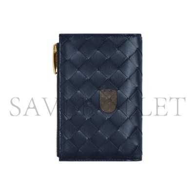 BOTTEGA VENETA MEDIUM INTRECCIATO BI-FOLD ZIP WALLET 667468VCPP28837 (14.5*9.3*2cm)