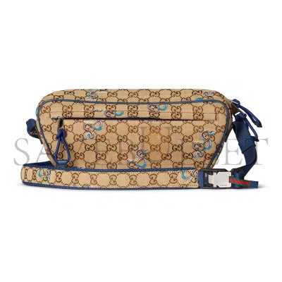 GUCCI SMALL EMBROIDERED SNAKE CROSSBODY BAG 802096 (34*15*10cm)