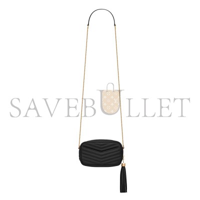 YSL LOU MINI BAG IN QUILTED GRAIN DE POUDRE EMBOSSED LEATHER 6125791GF011000 (19*10.5*5cm)