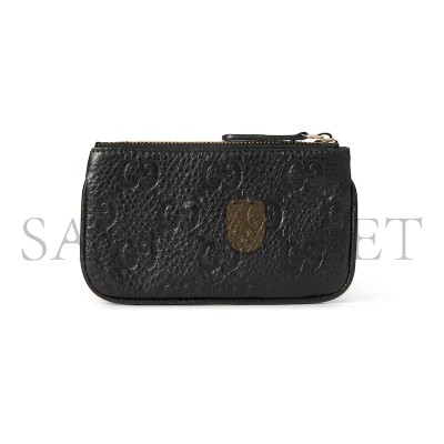GUCCI GG GG EMBLEM ZIP KEY CASE 815891 (12*7.5cm)
