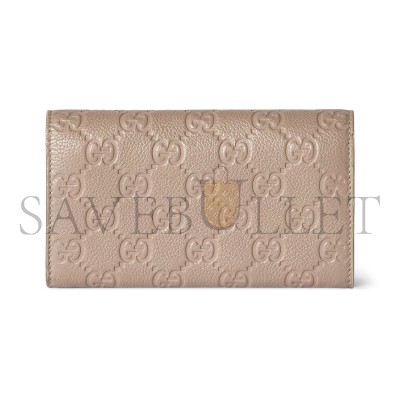 GUCCI GG EMBLEM CONTINENTAL WALLET 815922 (19*10*2.5cm)