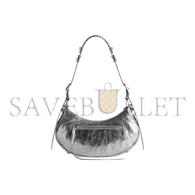 BALENCIAGA WOMEN'S LE CAGOLE SHOULDER BAG SMALL IN SILVER 6713070GT3Y8103 (33*16*8.4cm)