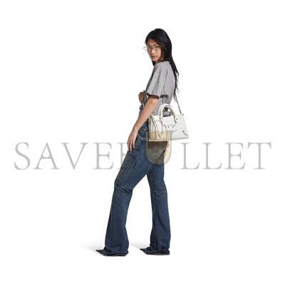 BALENCIAGA WOMEN'S LE CITY BAG SMALL IN OPTIC WHITE 8114422AA9S9104 (29.9*19.1*9.9cm)