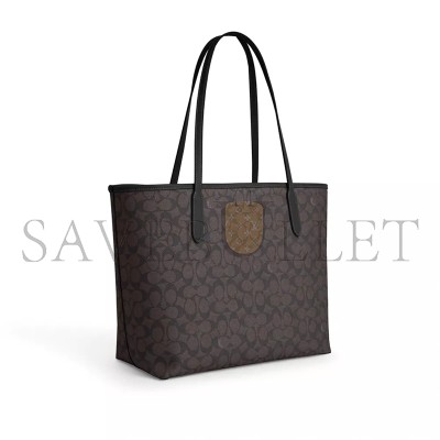 COACH CITY TOTE BAG IN SIGNATURE CANVAS CV976 (34*29*11cm)