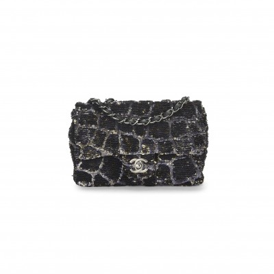 CHANEL SEQUIN HALF FLAP SMALL 382461 (20*13*7cm)