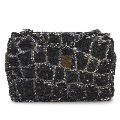 CHANEL SEQUIN HALF FLAP SMALL 382461 (20*13*7cm)