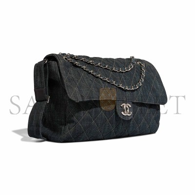 CHANEL TIMELESS MAXI DENIM DARK BLUE 515356 (40*30*11cm)