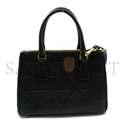 PRADA 2-WAY LEATHER SHOULDER BAG BLACK 4683561 (24*17*11.5cm)