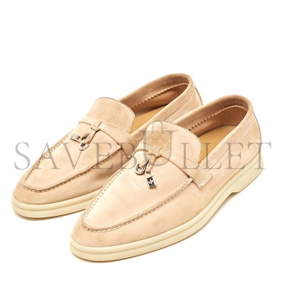 LORO PIANA BEIGE SUEDE SUMMER CHARMS WALK LOAFERS FAE5444D0EE