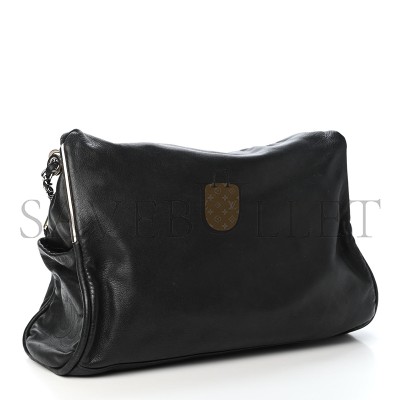 CHANEL LARGE SOFT LAMBSKIN HOBO CHAIN FOLDING BAG BLACK 496532 (38*33*17cm)