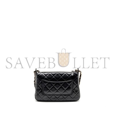 CHANEL 25C CAMERA BAG LAMBSKIN BLACK LGHW AP4349 (21*15.5*8cm)