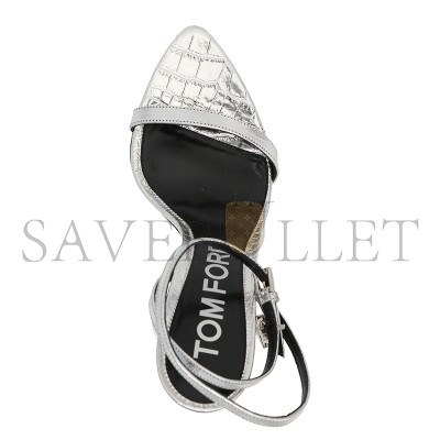 TOM FORD PADLOCK LEATHER SANDALS 372766 W2272J
