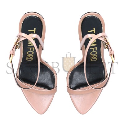 TOM FORD NUDE LEATHER PADLOCK SANDALS W2748 04