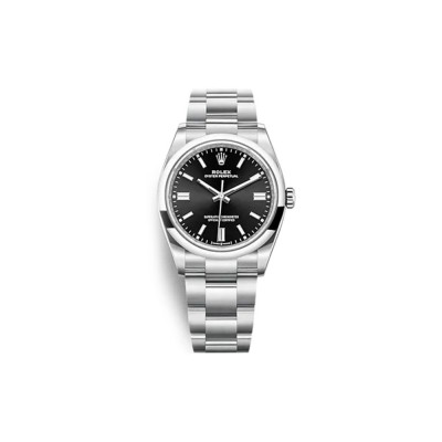 ROLEX OYSTER PERPETUAL WITH BLACK DIAL 36MM WATCH M126000-0002
