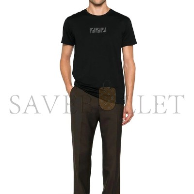 FENDI FF LABYRINTH CREW NECK T-SHIRT