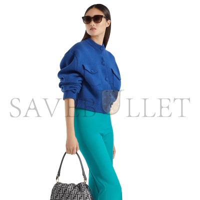 FENDI JACKET BLUE WOOL JACKET FZJ600AYM2F1UKI