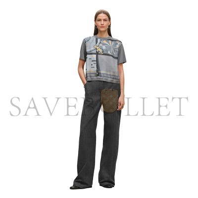 HERMES COLORIAGES DE JOUR SHORT-SLEEVE TWILLAINE SWEATER H5H2811DHO634