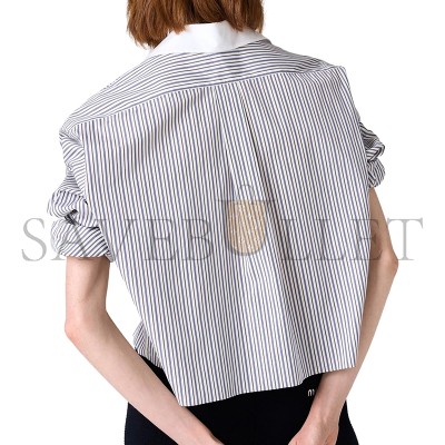 MIU MIU STRIPED POPLIN SHIRT MK1971