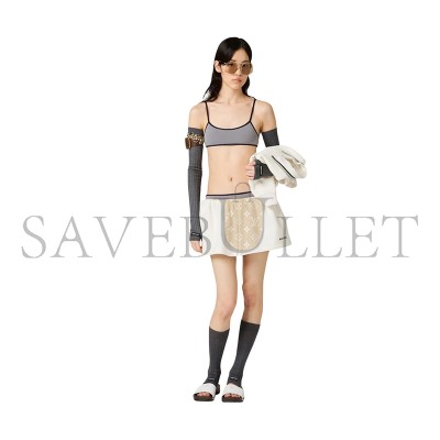 MIU MIU COTTON-JERSEY MINI SKIRT MG2489