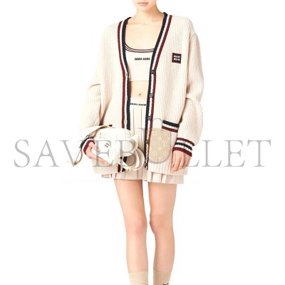 MIU MIU CASHMERE KNITTED CARDIGAN MMF840 MIU MIU CASHMERE KNITTED CARDIGAN MMF840