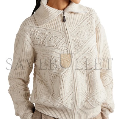 LORO PIANA CASHMERE ZIP-UP CARDIGAN FAQ0958