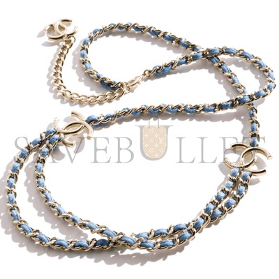 CHANEL DENIM AND GOLD-PLATED CHAIN ABF177
