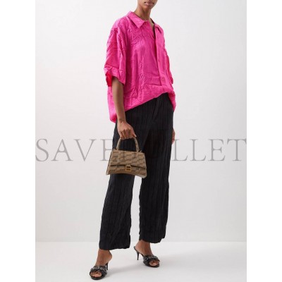 BALENCIAGA BEIGE HOURGLASS S BB-PRINT COATED CANVAS BAG MATCHESFASHION US (22.5*15*10cm) BALENCIAGA BEIGE HOURGLASS S BB-PRINT COATED CANVAS BAG MATCHESFASHION US (22.5*15*10cm)