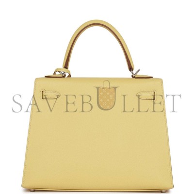 HERMES KELLY 25 EPSOM PALLADIUM HARDWARE (25*17*7cm)