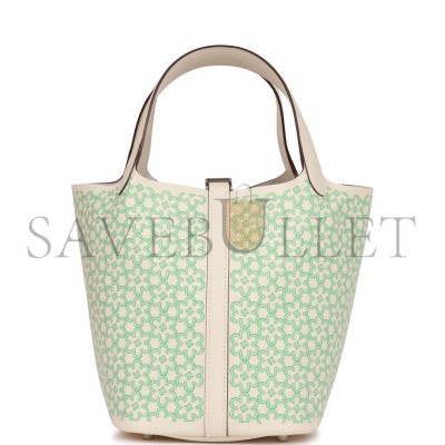 HERMES PICOTIN LOCK 18 SWIFT PALLADIUM HARDWARE (18*18*13cm) HERMES PICOTIN LOCK 18 SWIFT PALLADIUM HARDWARE (18*18*13cm)